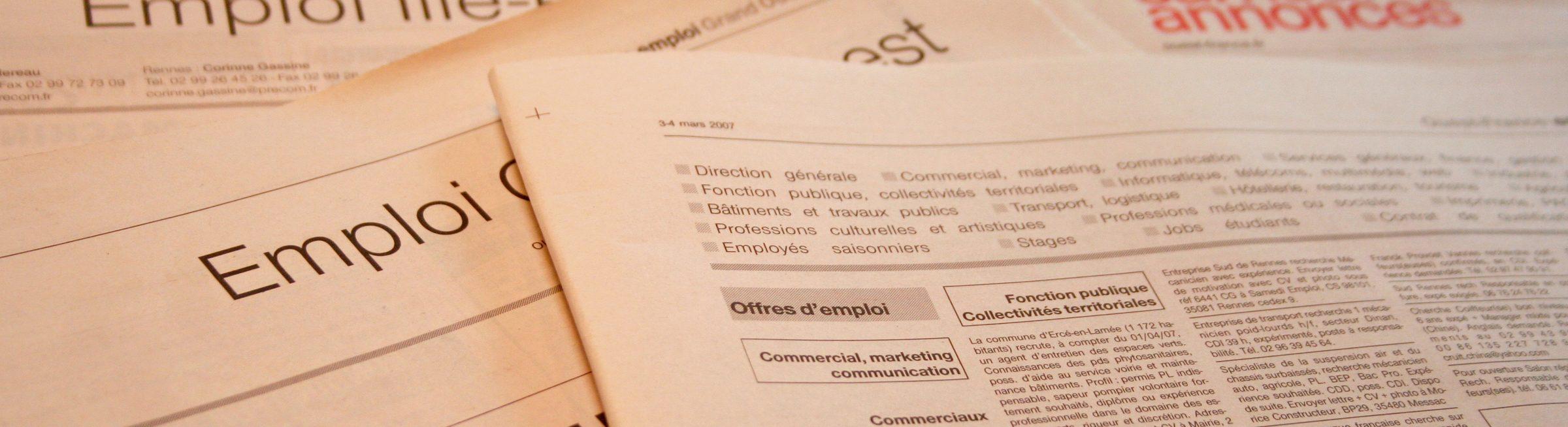 Offres d'emploi dans les journaux